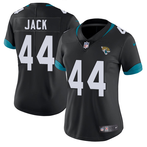 Nike Jacksonville Jaguars 44 Myles Jack Black Team Color Women Stitched NFL Vapor Untouchable Limited Jersey